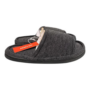 Joe Fresh Slippers Mens Size 8 Gray Fabric Slide House Shoes Indoor Soft Cozy